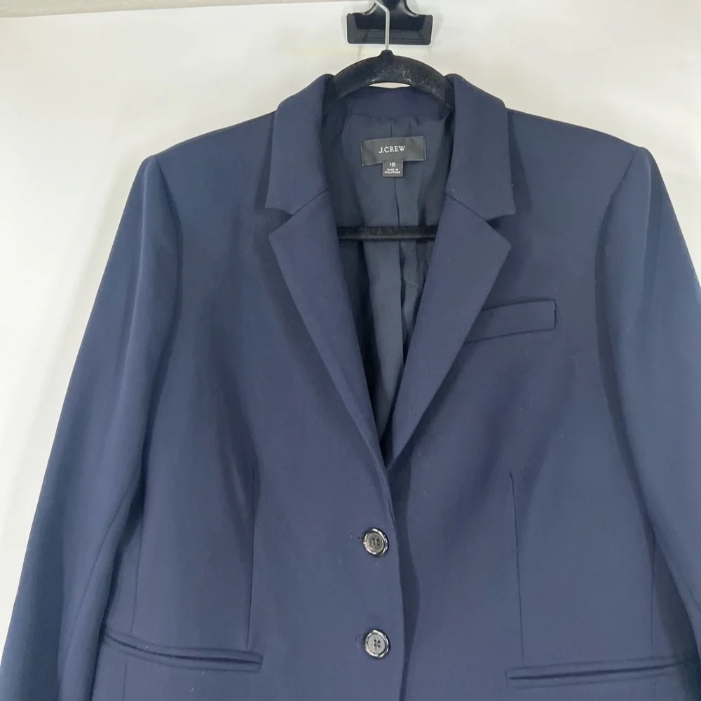 J. Crew Navy Two-Button Long Sleeve Blazer